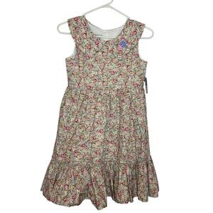 Pastourelle Girls dress flowers button back size 14